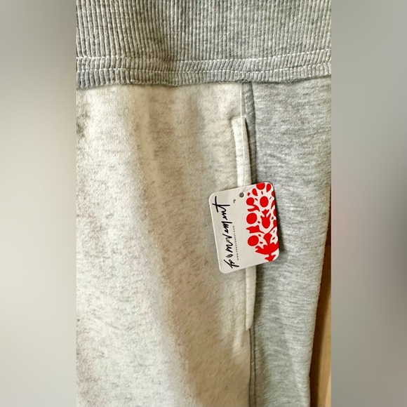 NWT Free People Movement Heather Gray Knit Overalls - Picture 3 of 9